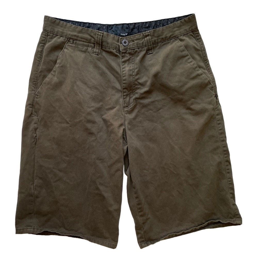 Hurley Dark‎ Khaki Green Cotton Short - Men’s 32